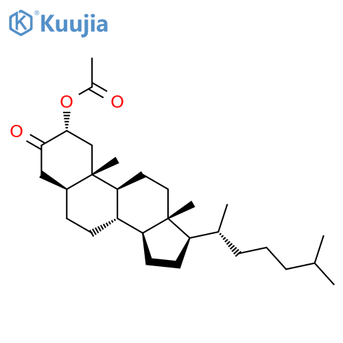 Cholestan-3-one, 2-(acetyloxy)-, (2a,5a)- structure