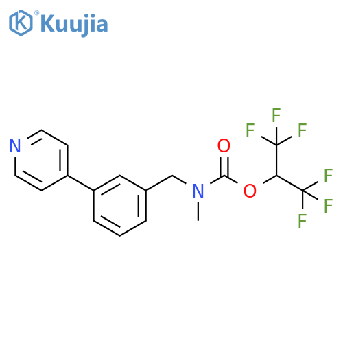 N-methyl-N-[[3-(4-pyridinyl)phenyl]methyl]-,2,2,2-trifluoro-1-(trifluoromethyl)ethylester-carbamicacid structure