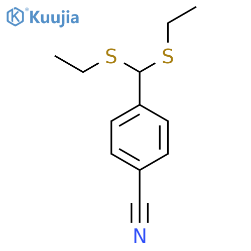 4-[Bis(ethylsulfanyl)methyl]benzonitrile structure