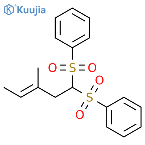 Benzene, 1,1'-[(3-methyl-3-pentenylidene)bis(sulfonyl)]bis- structure