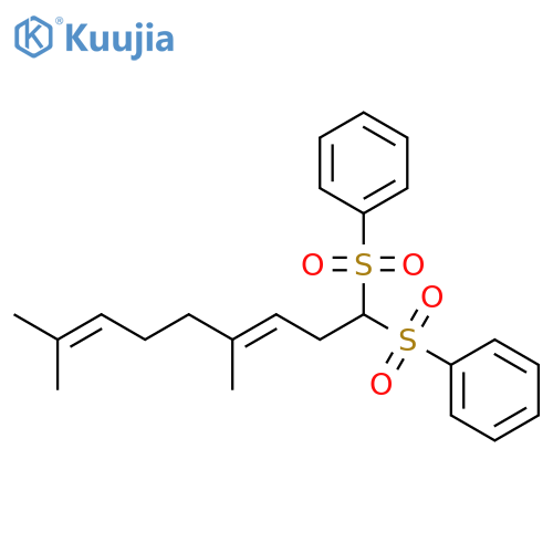 Benzene, 1,1'-[(4,8-dimethyl-3,7-nonadienylidene)bis(sulfonyl)]bis- structure