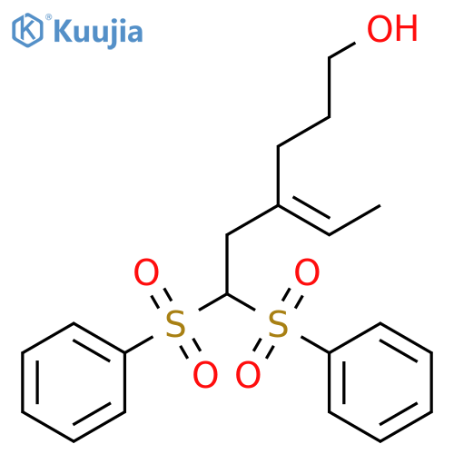 4-Hexen-1-ol, 4-[2,2-bis(phenylsulfonyl)ethyl]- structure