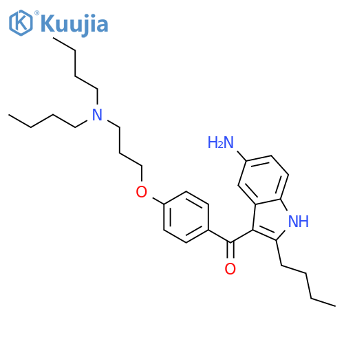 Methanone,(5-amino-2-butyl-1H-indol-3-yl)[4-[3-(dibutylamino)propoxy]phenyl]- structure