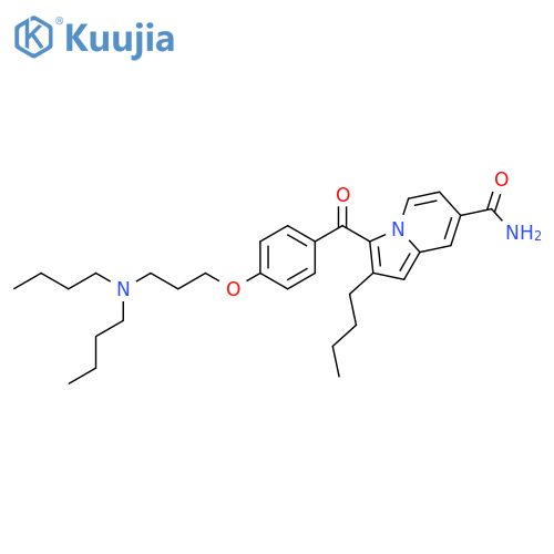 7-Indolizinecarboxamide,2-butyl-3-[4-[3-(dibutylamino)propoxy]benzoyl]- structure