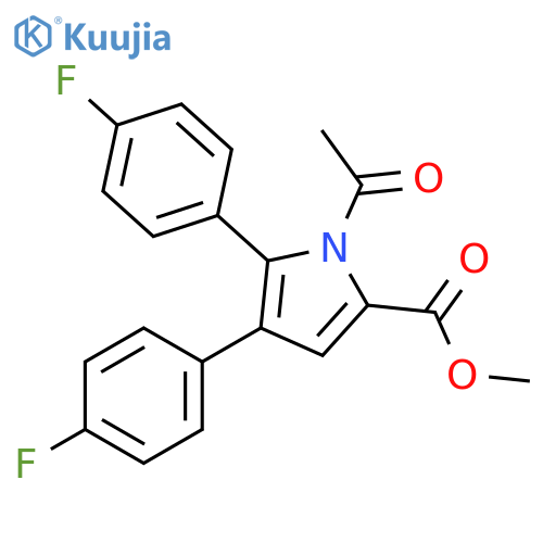 1H-Pyrrole-2-carboxylic acid, 1-acetyl-4,5-bis(4-fluorophenyl)-, methyl ester structure