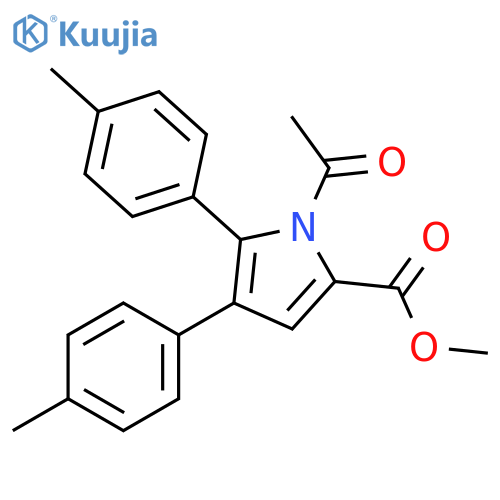 1H-Pyrrole-2-carboxylic acid, 1-acetyl-4,5-bis(4-methylphenyl)-, methyl ester structure