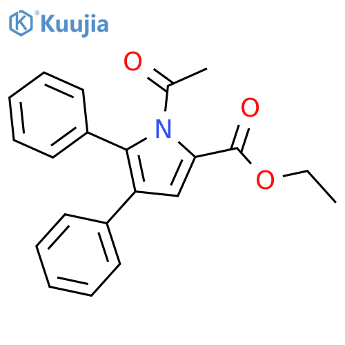 1H-Pyrrole-2-carboxylic acid, 1-acetyl-4,5-diphenyl-, ethyl ester structure