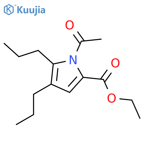 1H-Pyrrole-2-carboxylic acid, 1-acetyl-4,5-dipropyl-, ethyl ester structure
