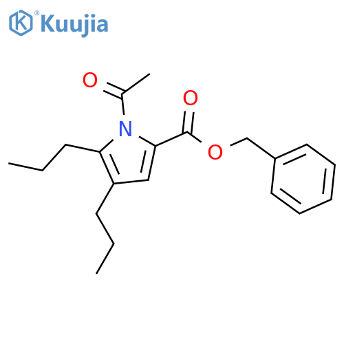 1H-Pyrrole-2-carboxylic acid, 1-acetyl-4,5-dipropyl-, phenylmethyl ester structure