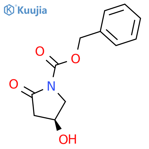 1-Pyrrolidinecarboxylic acid, 4-hydroxy-2-oxo-, phenylmethyl ester, (S)- structure