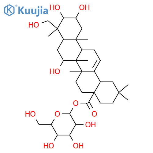 Olean-12-en-28-oic acid, 2,3,7,23-tetrahydroxy-, β-D-glucopyranosyl ester, (2α,3β,4α,7α)- (9CI) structure