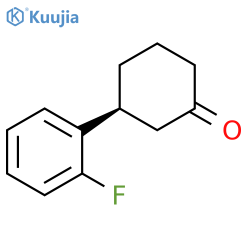 Cyclohexanone, 3-(2-fluorophenyl)-, (3S)- structure
