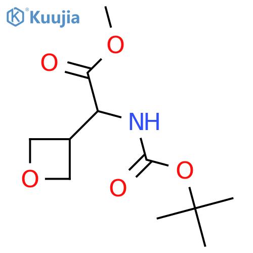methyl 2-{[(tert-butoxy)carbonyl]amino}-2-(oxetan-3-yl)acetate structure