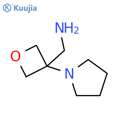 [3-(pyrrolidin-1-yl)oxetan-3-yl]methanamine structure