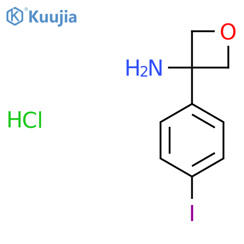 3-(4-iodophenyl)oxetan-3-amine;hydrochloride structure