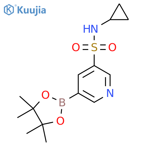 N-Cyclopropyl-5-(4,4,5,5-tetramethyl-1,3,2-dioxaborolan-2-YL)pyridine-3-sulfonamide structure