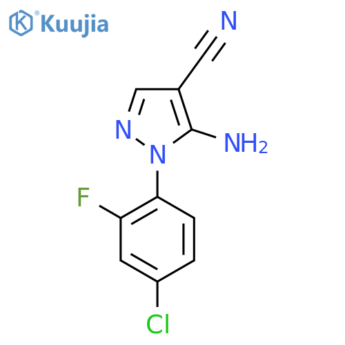 5-Amino-1-(4-chloro-2-fluorophenyl)-1H-pyrazole-4-carbonitrile structure