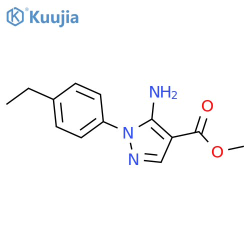 5-Amino-1-(4-ethyl-phenyl)-1H-pyrazole-4-carboxylic acid methyl ester structure