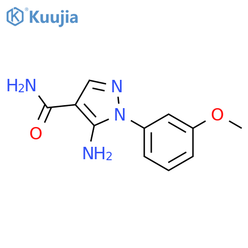 5-Amino-1-(3-methoxy-phenyl)-1H-pyrazole-4-carboxylic acid amide structure