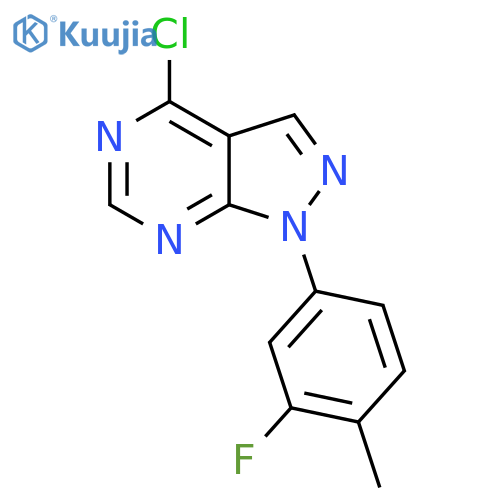 4-Chloro-1-(3-fluoro-4-methylphenyl)-1H-pyrazolo[3,4-d]pyrimidine structure