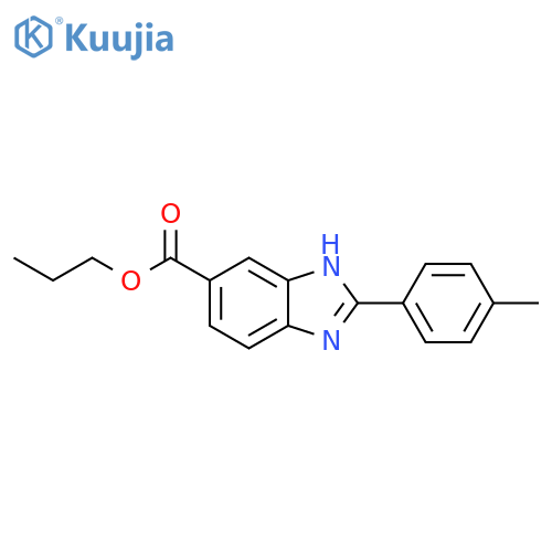 2-p-Tolyl-3H-benzoimidazole-5-carboxylic acid propyl ester structure