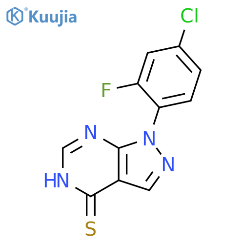 1-(4-Chloro-2-fluoro-phenyl)-1H-pyrazolo[3,4-d]pyrimidine-4-thiol structure