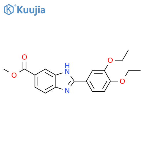 2-(3,4-Diethoxy-phenyl)-3H-benzoimidazole-5-carboxylic acid methyl ester structure