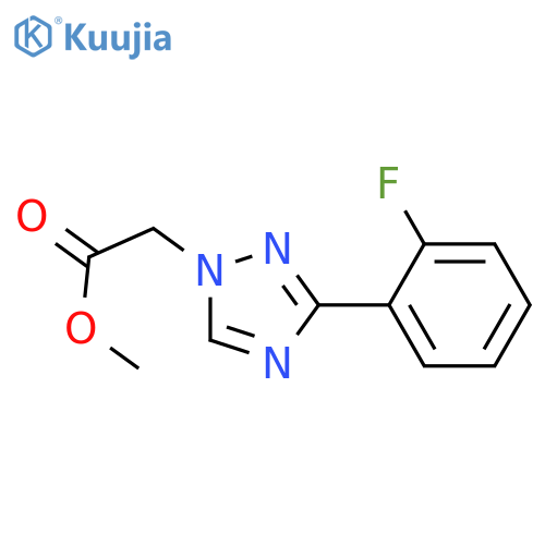 [3-(2-Fluoro-phenyl)-[1,2,4]triazol-1-yl]-acetic acid methyl ester structure
