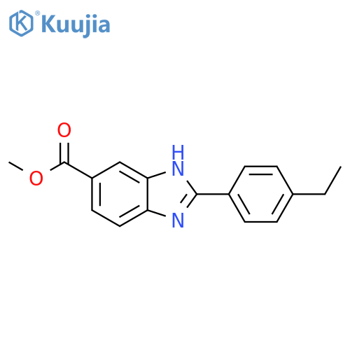 2-(4-Ethyl-phenyl)-3H-benzoimidazole-5-carboxylic acid methyl ester structure