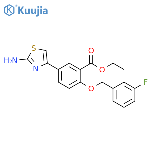 5-(2-Amino-thiazol-4-yl)-2-(3-fluoro-benzyloxy)-benzoic acid ethyl ester structure