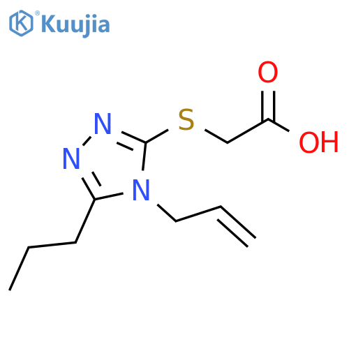 (4-Allyl-5-propyl-4H-[1,2,4]triazol-3-ylsulfanyl)-acetic acid structure
