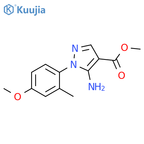5-Amino-1-(4-methoxy-2-methyl-phenyl)-1H-pyrazole-4-carboxylic acid methyl ester structure