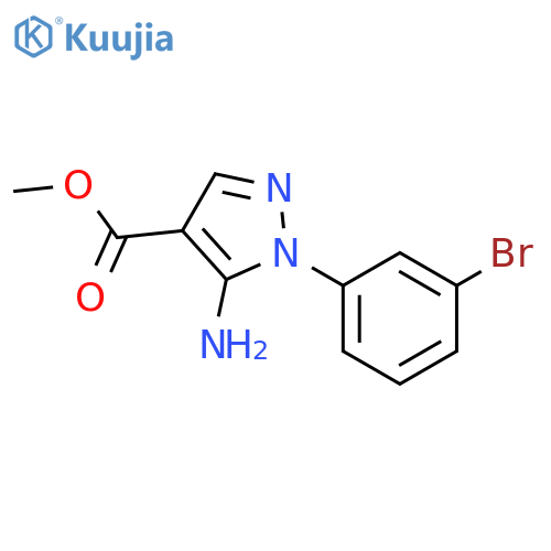 5-Amino-1-(3-bromo-phenyl)-1H-pyrazole-4-carboxylic acid methyl ester structure