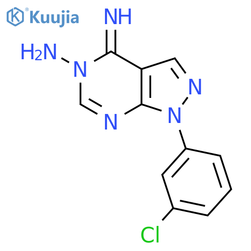 1-(3-Chlorophenyl)-4-imino-1H-pyrazolo[3,4-d]pyrimidin-5(4H)-amine structure