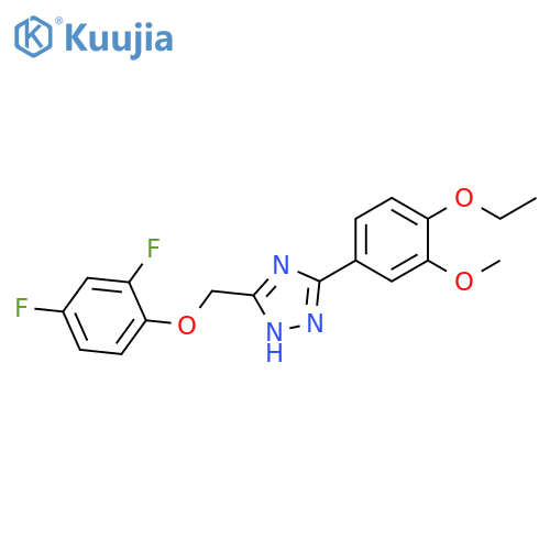 3-(2,4-Difluoro-phenoxymethyl)-5-(4-ethoxy-3-methoxy-phenyl)-1H-[1,2,4]triazole structure