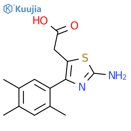 [2-Amino-4-(2,4,5-trimethyl-phenyl)-thiazol-5-yl]-acetic acid structure