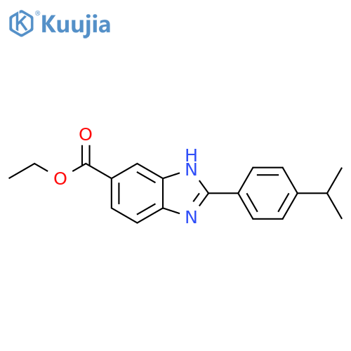2-(4-Isopropyl-phenyl)-3H-benzoimidazole-5-carboxylic acid ethyl ester structure
