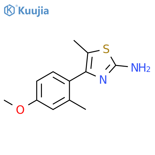 4-(4-Methoxy-2-methyl-phenyl)-5-methyl-thiazol-2-ylamine structure