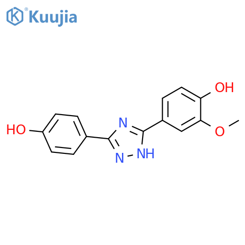 4-[5-(4-Hydroxy-phenyl)-2H-[1,2,4]triazol-3-yl]-2-methoxy-phenol structure