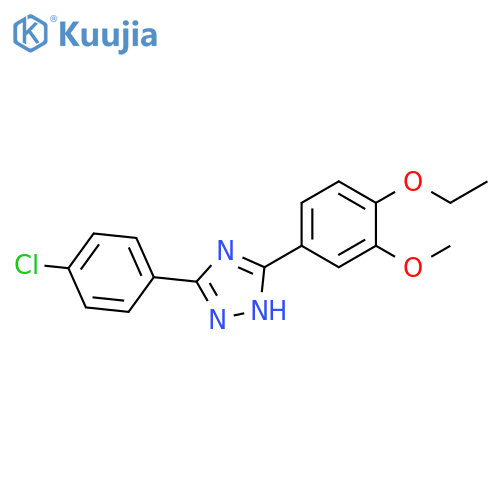 3-(4-Chloro-phenyl)-5-(4-ethoxy-3-methoxy-phenyl)-1H-[1,2,4]triazole structure