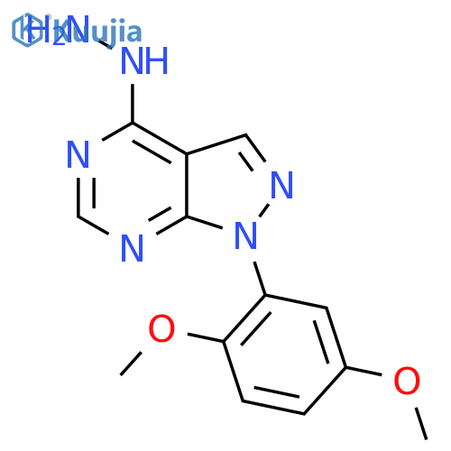 1-(2,5-Dimethoxyphenyl)-4-hydrazinyl-1H-pyrazolo[3,4-d]pyrimidine structure