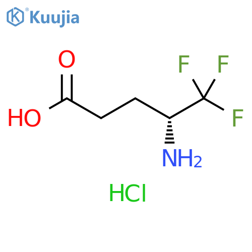 (R)-4-Amino-5,5,5-trifluoropentanoic acid hydrochloride structure