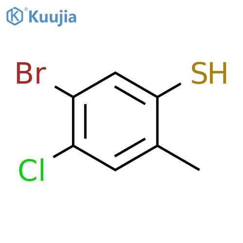 5-bromo-4-chloro-2-methylbenzene-1-thiol structure