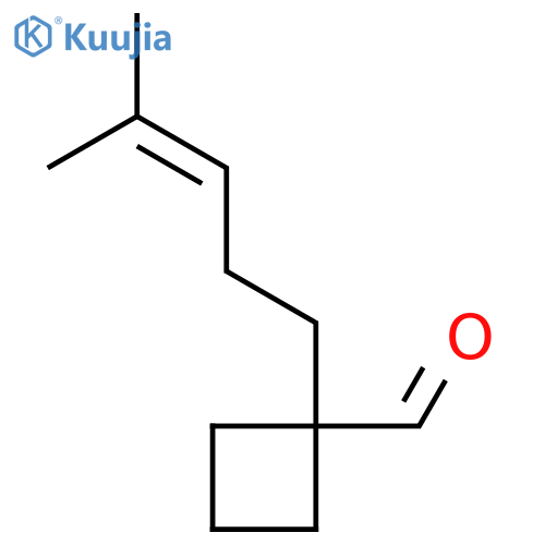 1-(4-methylpent-3-en-1-yl)cyclobutane-1-carbaldehyde structure