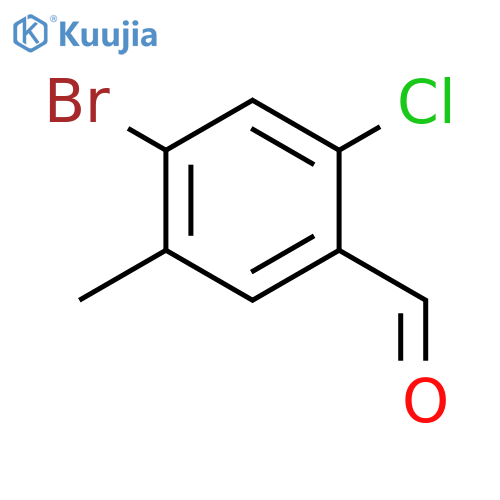 4-bromo-2-chloro-5-methylbenzaldehyde structure