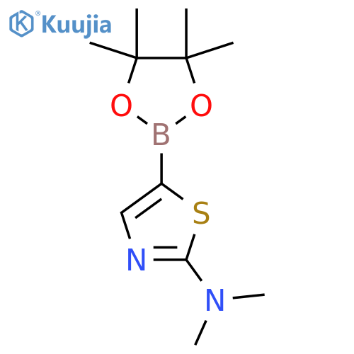 N,N-dimethyl-5-(4,4,5,5-tetramethyl-1,3,2-dioxaborolan-2-yl)-1,3-thiazol-2-amine structure