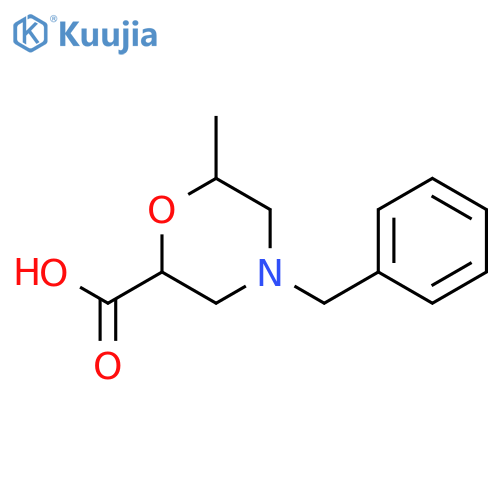 4-Benzyl-6-methylmorpholine-2-carboxylic acid structure