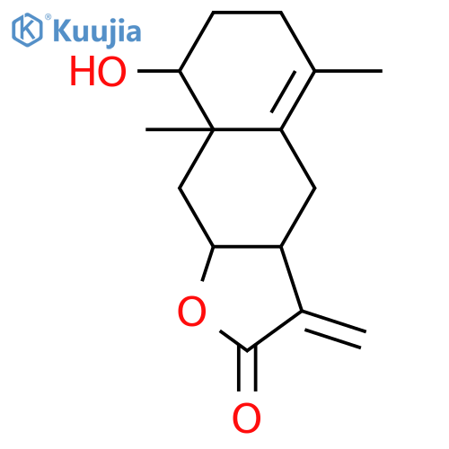 (3Ar,8R,9R,9aR)-8-hydroxy-5,9-dimethyl-3-methylidene-3a,4,6,7,8,8a,9,9a-octahydrobenzo[f][1]benzofuran-2-one structure