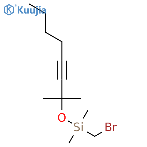Silane, (bromomethyl)[(1,1-dimethyl-2-heptynyl)oxy]dimethyl- structure