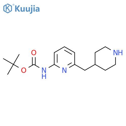 Tert-butyl (6-(piperidin-4-ylmethyl)pyridin-2-YL)carbamate structure